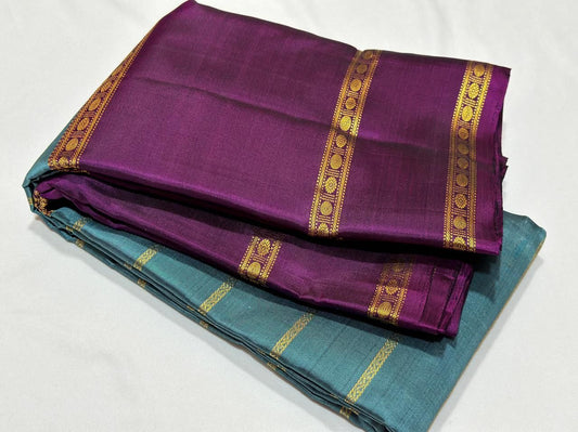 Teal blue with wine veldhari long border