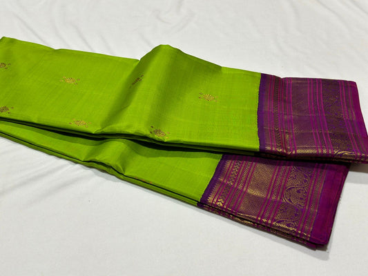Parrot green with purple