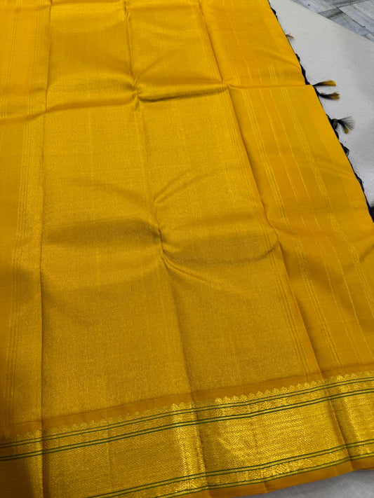 Deep purple with mustard korvai