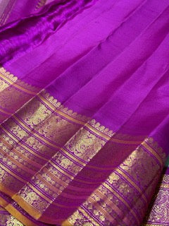 Aqua blue with deep violetish majenta