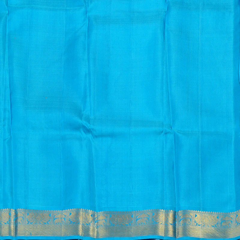 Mango orange with blue korvai
