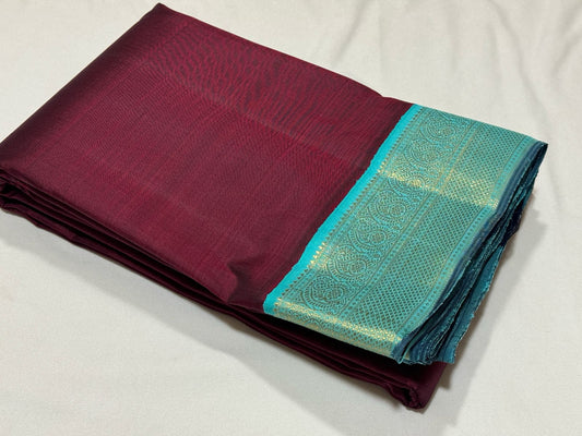 Maroon with Ananda blue