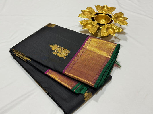 Black / Wine buttas kalshetra kili pallu