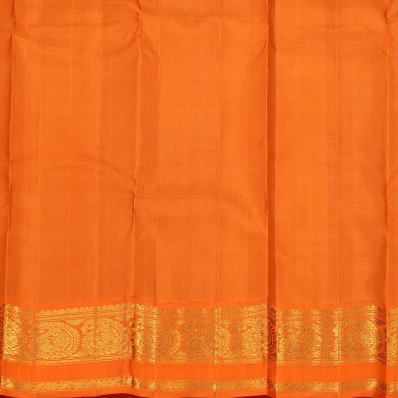 Royal blue / orange mayil chakram buttas korvai
