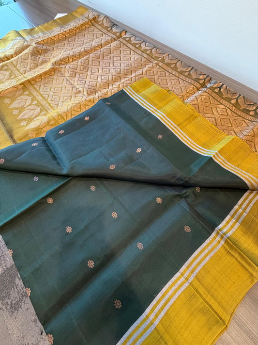 Emerald green mustard kamalam buttas