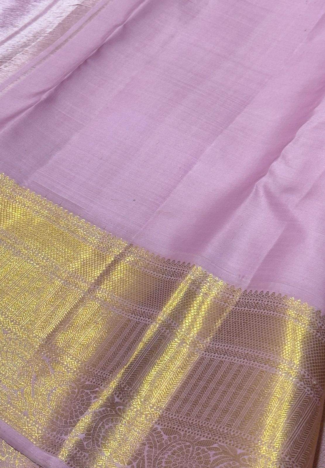 Deep purple with soft pink with buttas korvai