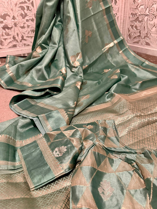 Mango Benarasi pastel green