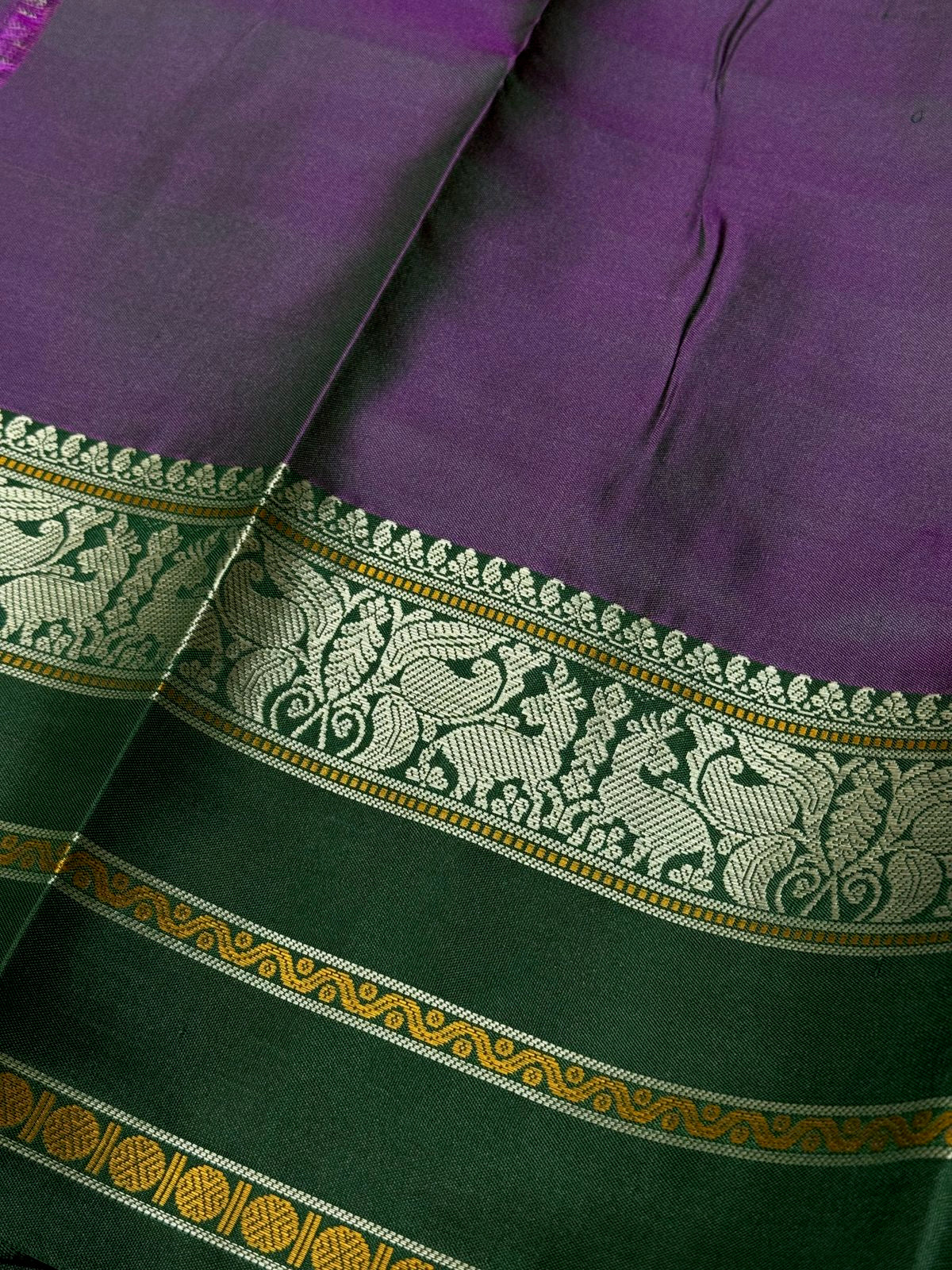Dual tone purple with green