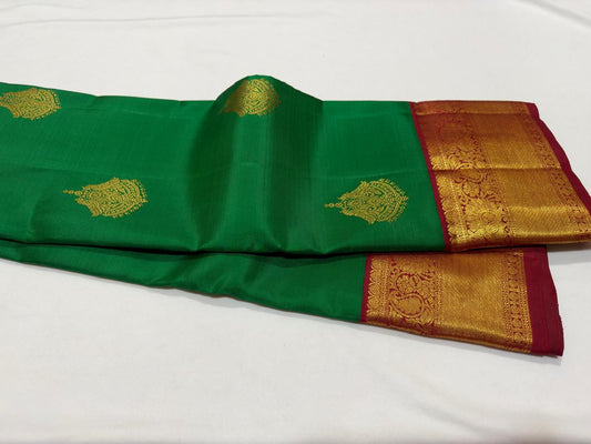 Emerald green with red