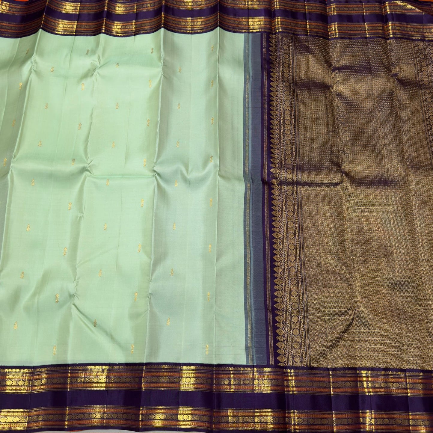 Pista Green with Jamun purple rettapate korvai