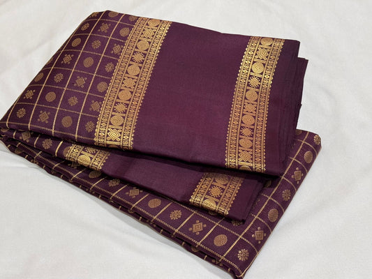 Snuff brown with gold vintage style 1000 buttas kalshetra kili motiffs