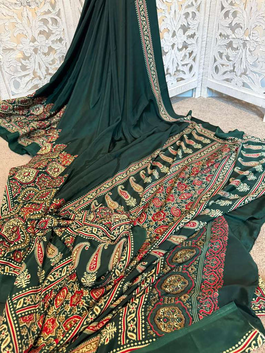 Bottlegreen modal silk