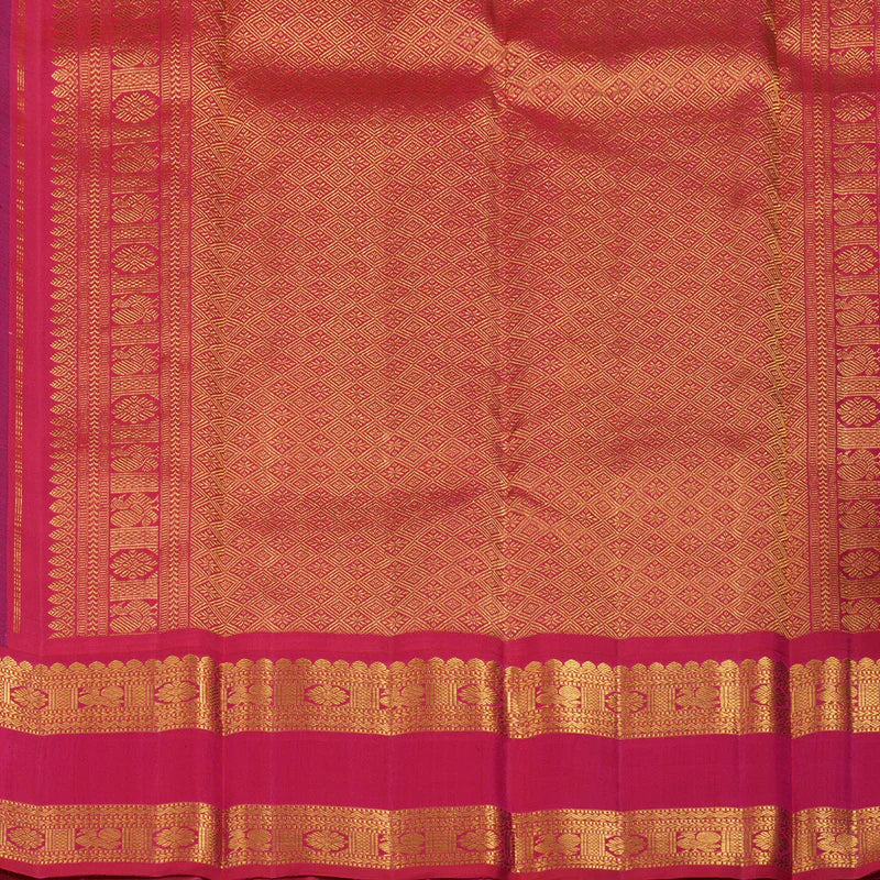 Dark blue / rani pink rettapate korvai