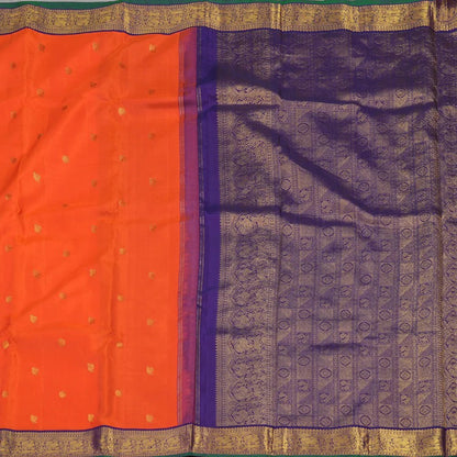 Orange / royal blue korvai buttas