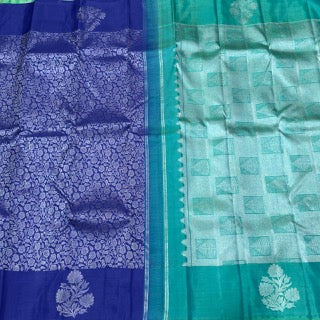 Blue Violet dual tone bluish green jacquard