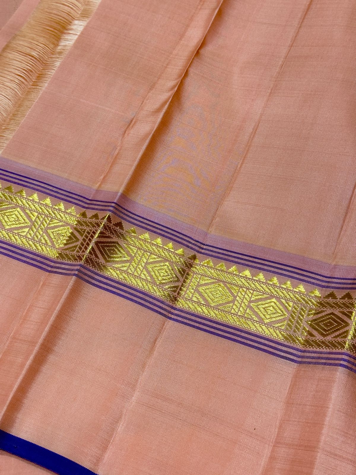 Royal blue patel rettapate korvai