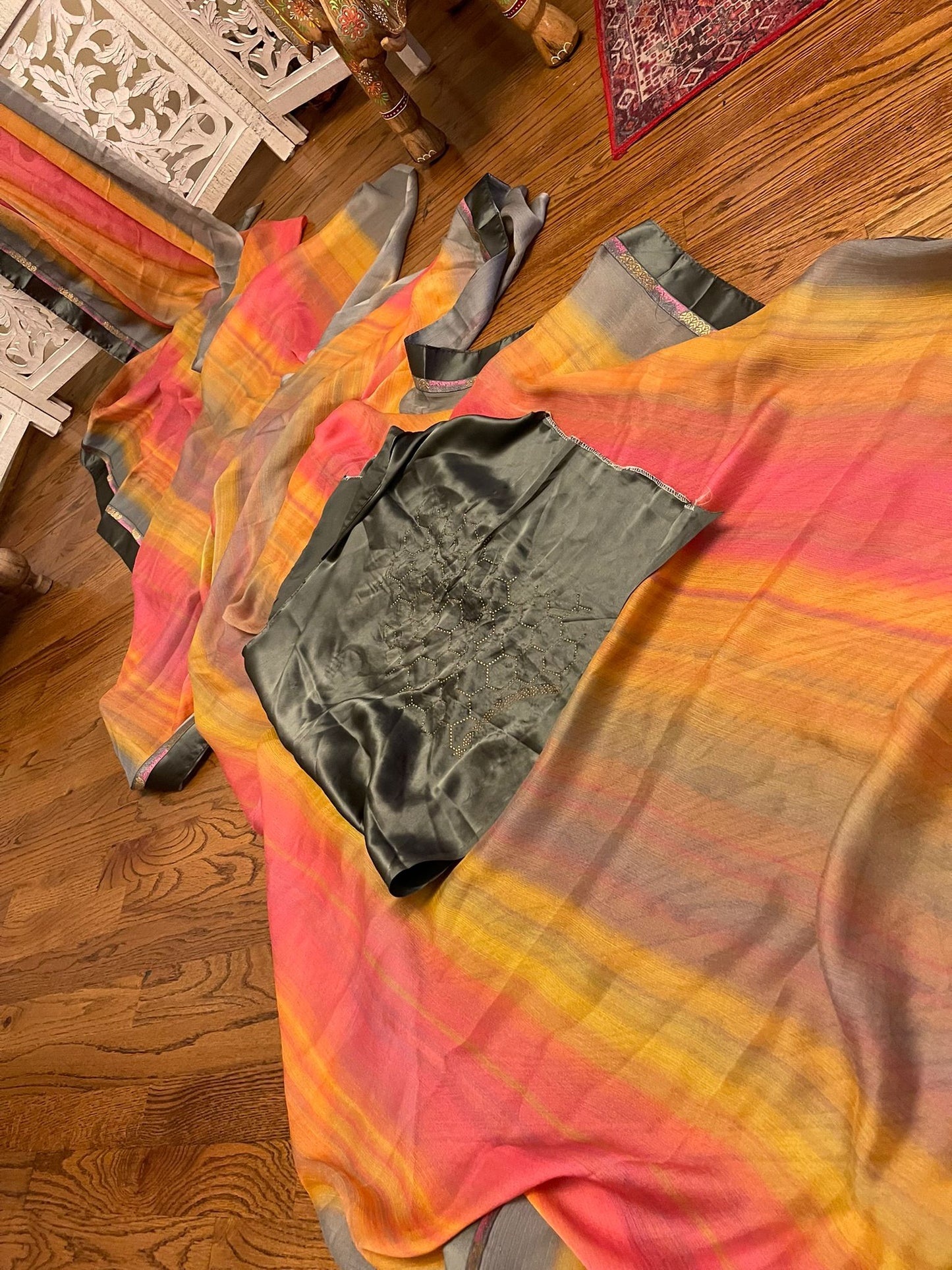 Pastel colors Georgette