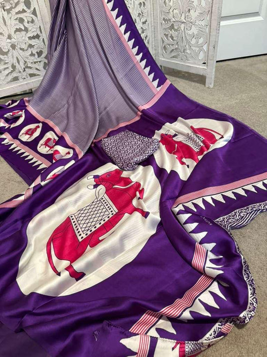Dark purple modal silk