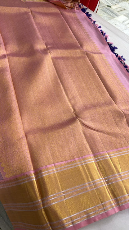 Magenta / Purple horizontal design wih buttas rose gold border