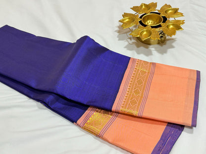 Royal blue patel rettapate korvai