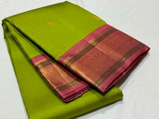 Parrot green pink korvai mayil chakram buttas