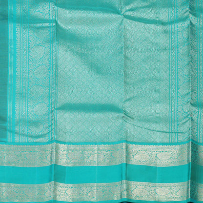 Royal blue Zari small checks neli vangi / teal rettapate