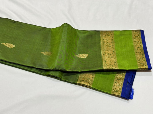 Moss green / Parrot Green dancing girl motiffs