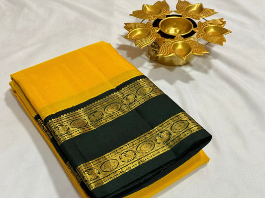Sunshine yellow with sapphire green vairaoosi rettapate