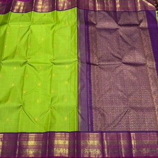 Parrot green with purple