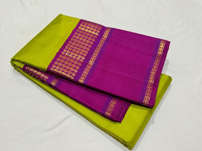 Sneha green with purple korvai