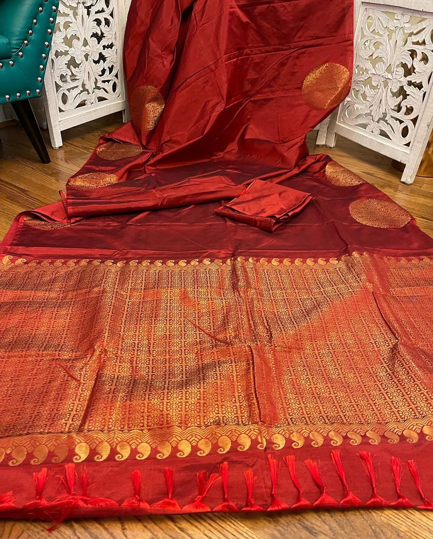 Soft Tussar Silk Rust