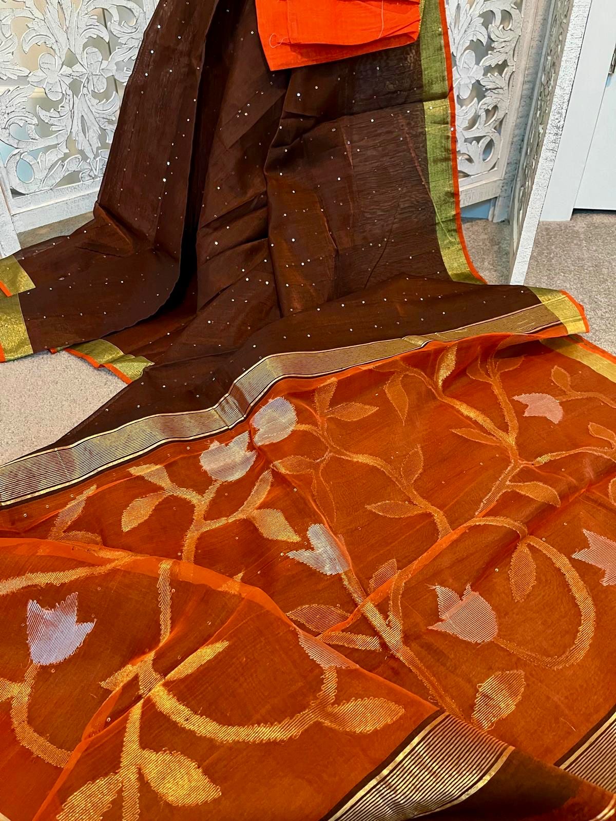Matka Linen Brown / orange