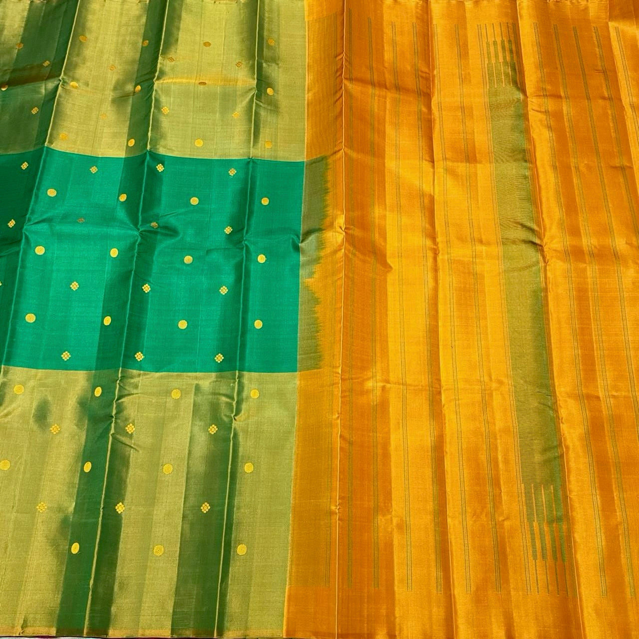 Emerald green with sampanga mubagam with buttas