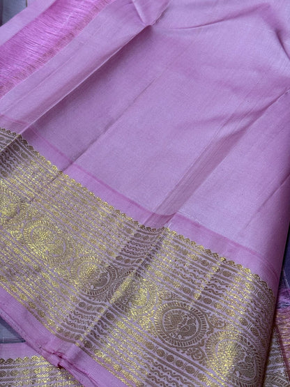 Greyish blue with pink buttas korvai