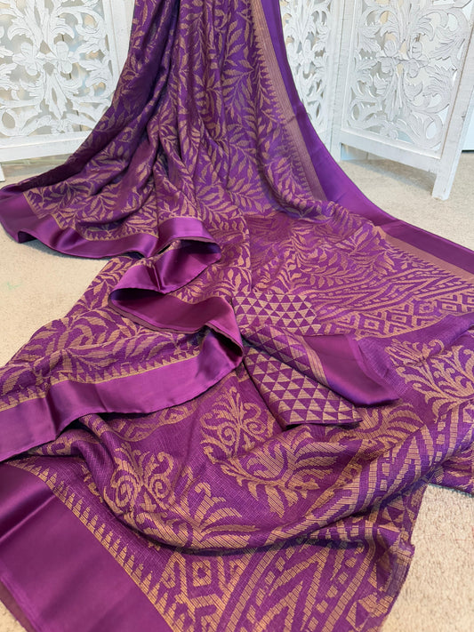 Soft Silk Satin Border - Magenta