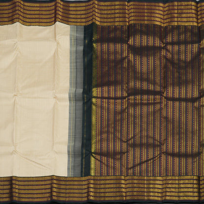 Sandal Beige / Black varisaipet muted checks korvai