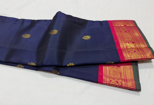 Navy blue with pink