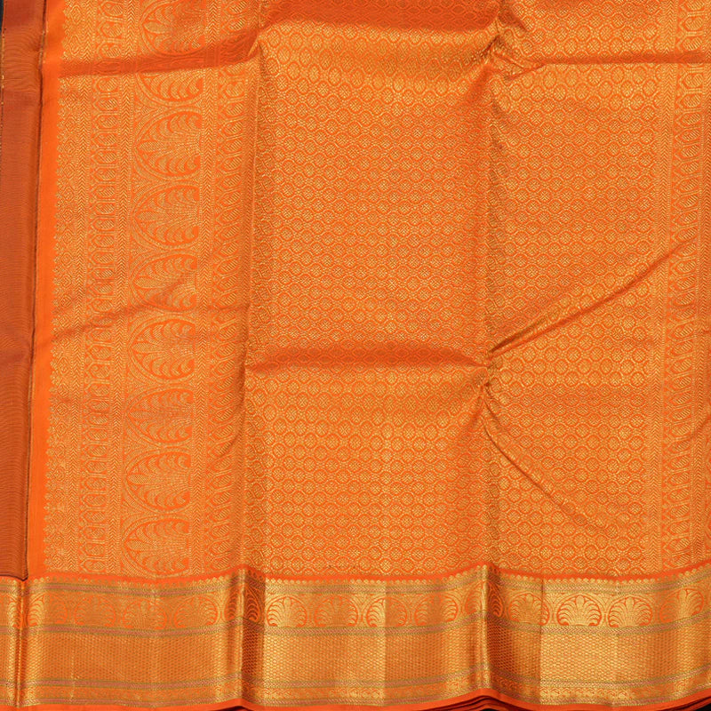 Black fanta orange korvai flower buttas