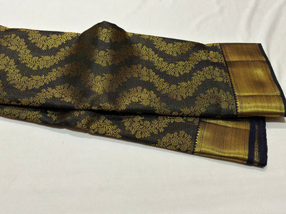 Navy blue with gold