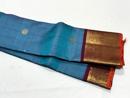 Ananda blue / Deep blue mayil chakram buttas
