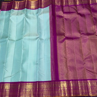 Aqua blue with deep violetish majenta