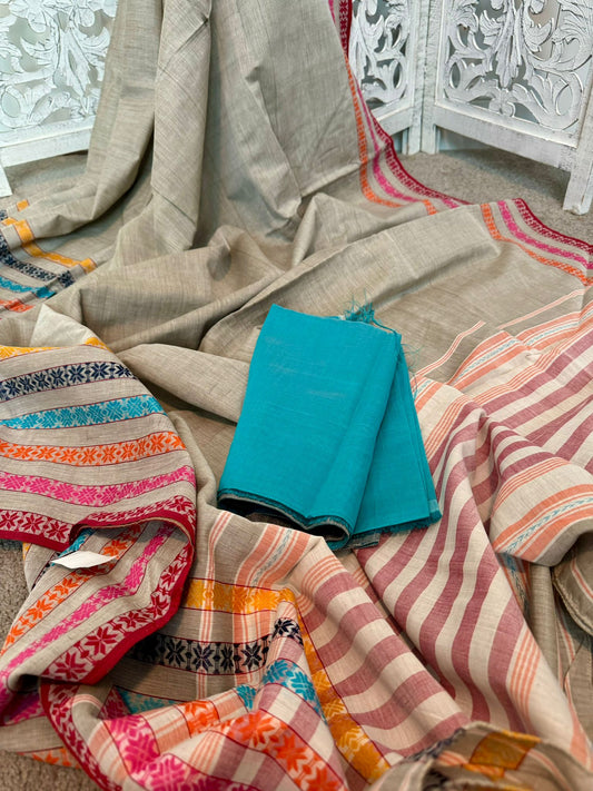 Beige Bhagalpuri Handloom