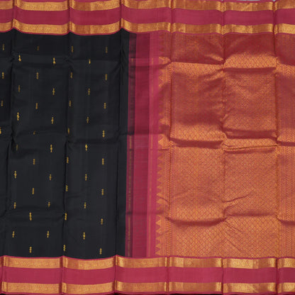 Black maroon rettapate korvai with buttas
