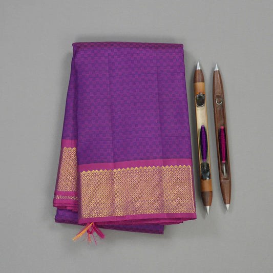 Purplish magenta self contrast carpet checks