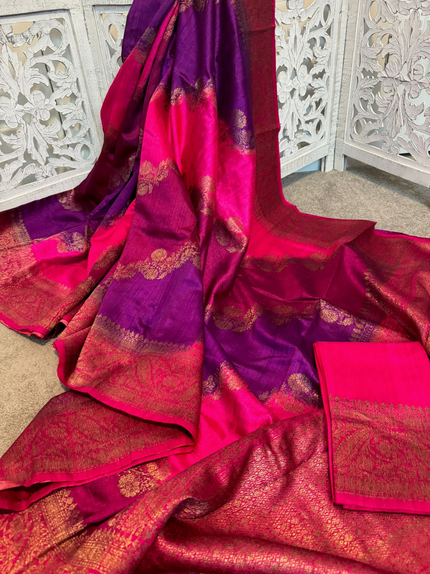 Purple / Pink designer Benarasi