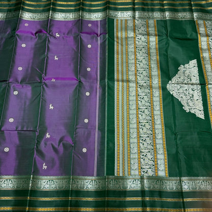 Dual tone purple with green