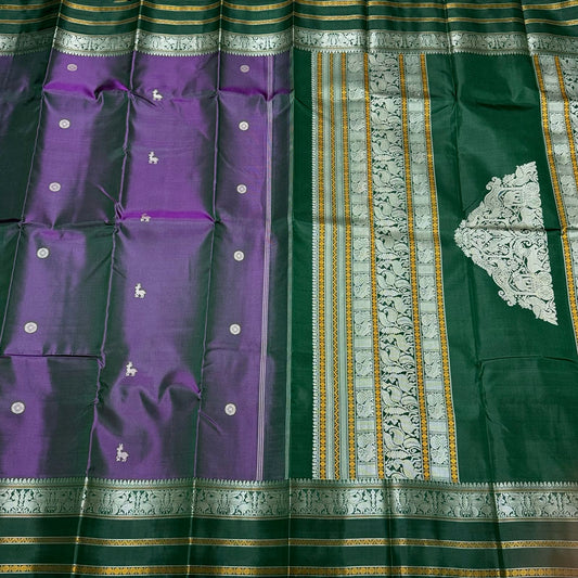 Dual tone purple with green