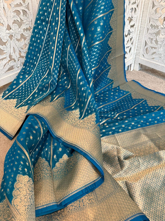 Tissue benarasi Copper sulphate blue