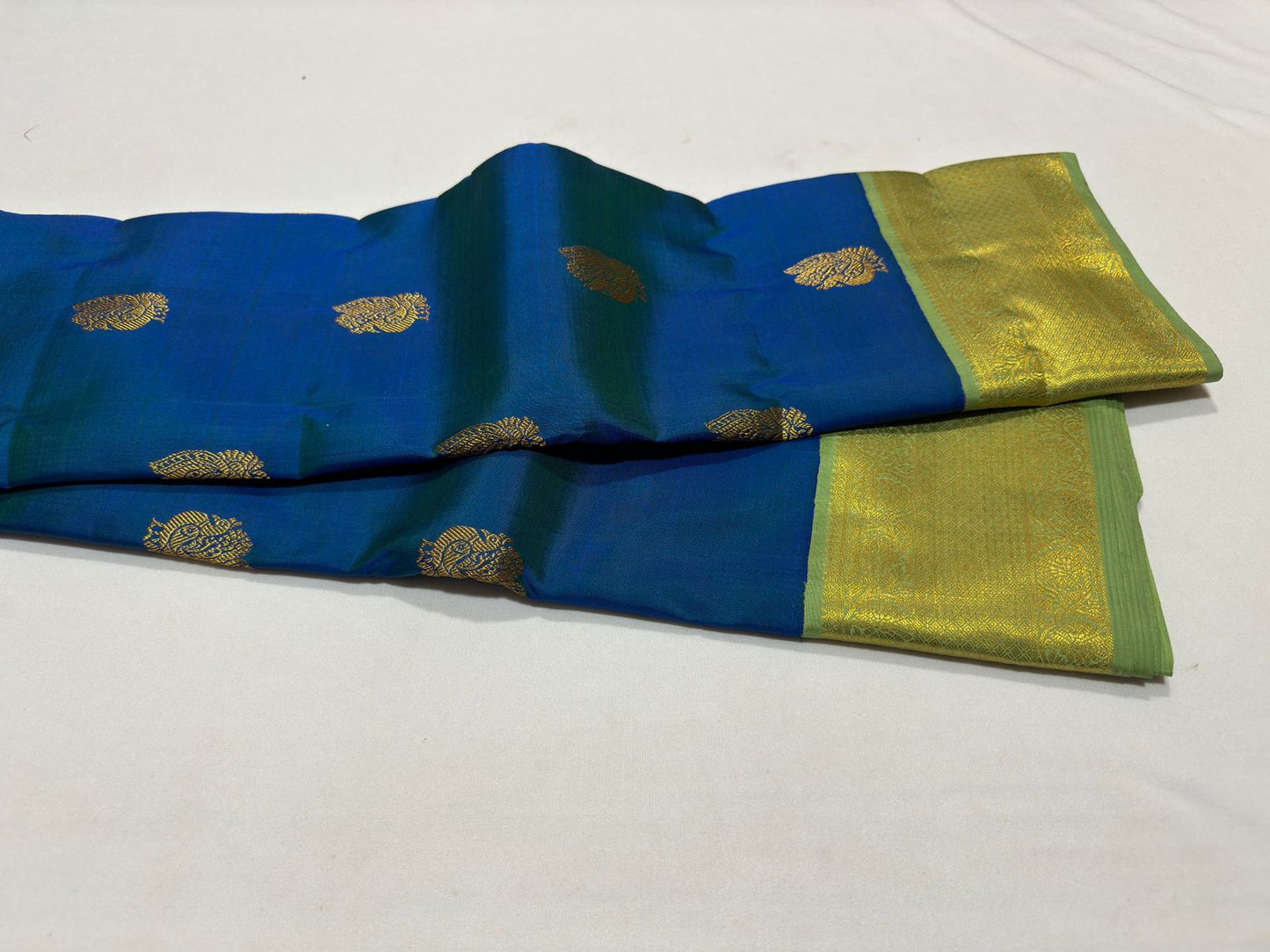 Peacock blue with pastel green