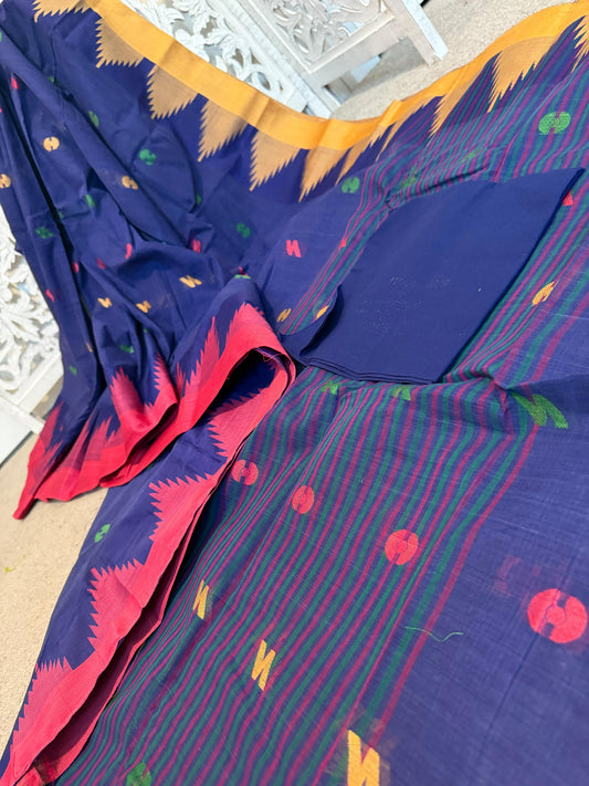 Navy blue / Ganga Jamuna temple buttas